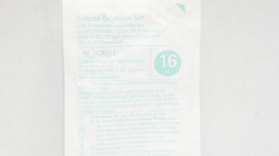 Braun 470117 Filtered Extension Set W/Luer Lock Connector 16inch x 5mL (Approx.)